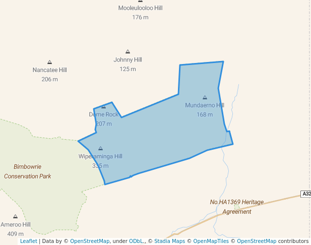 walking in Boolcoomatta Conservation Reserve map in Boolcoomatta