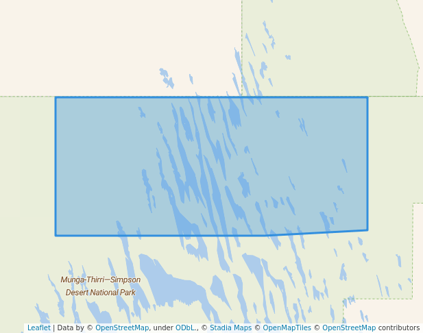 walking in Munga-Thirri--Simpson Desert Conservation Park map in Simpson Desert