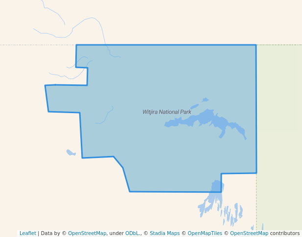 walking in Witjira National Park map in Simpson Desert