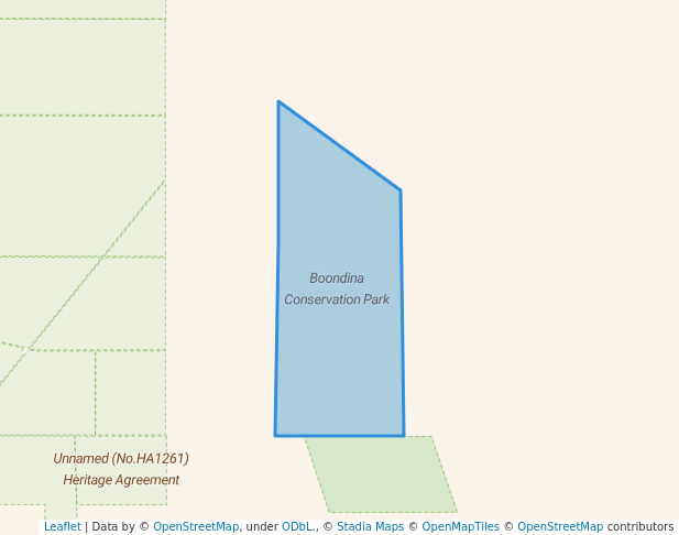 walking in Boondina Conservation Park map in Yellabinna
