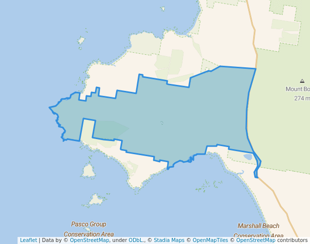 walking in Mount Tanner Nature Recreation Area map in Emita