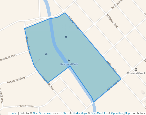 walking in Raymond Park map in Pocatello