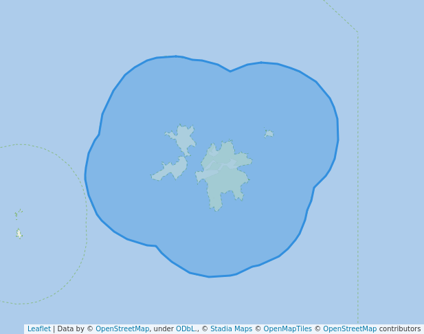 walking in Kent Group National Park Marine Nature Reserve map in Emita