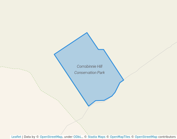walking in Corrobinnie Hill Conservation Park map in Pinkawillinie