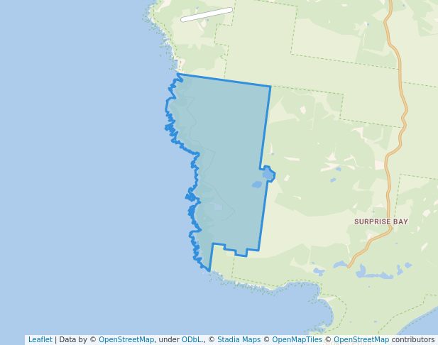 walking in Seal Rocks State Reserve map in Currie