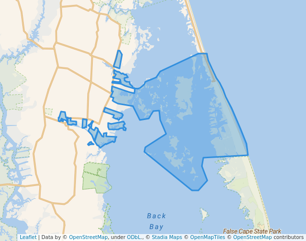 walking in Back Bay National Wildlife Refuge map in Virginia Beach