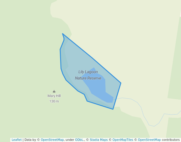 walking in Lily Lagoon Nature Reserve map in Currie