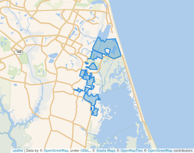 walking in Back Bay National Wildlife Refuge map in Virginia Beach