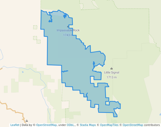 walking in Sanhedrin Wilderness Area map in Potter Valley