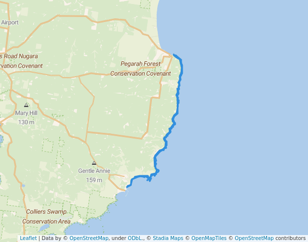 walking in City of Melbourne Bay Conservation Area map in Currie