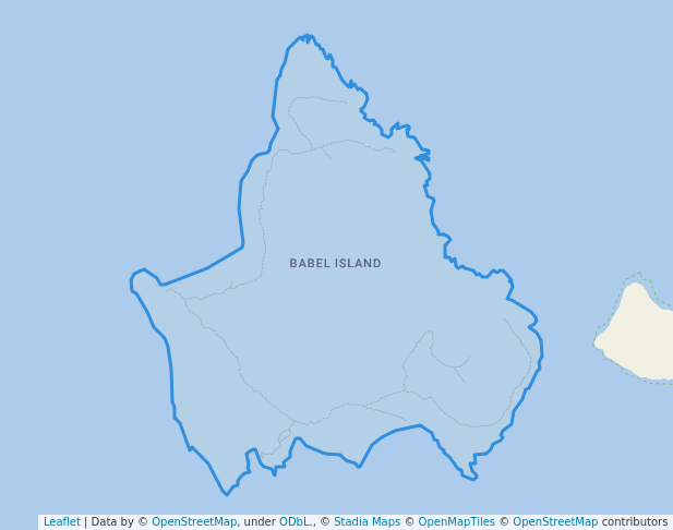 walking in Babel Island Indigenous Protected Area map in Emita