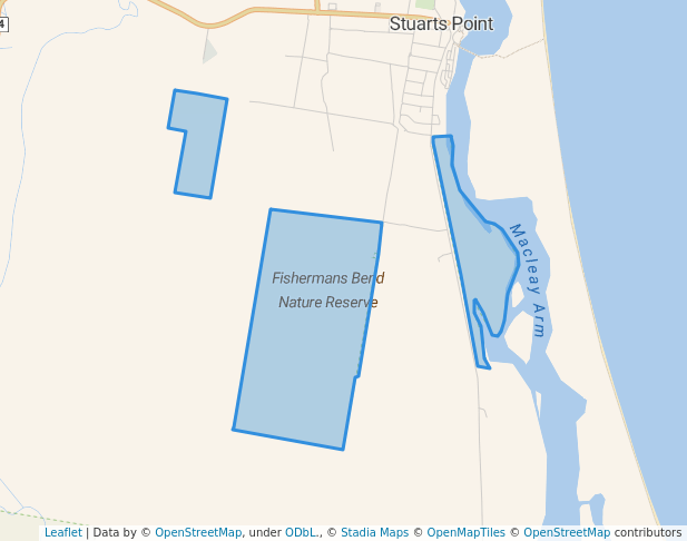 walking in Fishermans Bend Nature Reserve map in Tamban