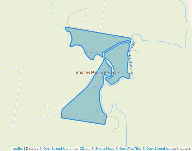 walking in Brimbin Nature Reserve map in Croki