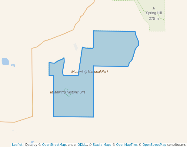 walking in Mutawintji National Park map in Broken Hill West