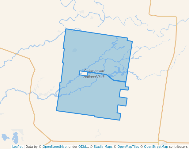 walking in Oolambeyan National Park map in Hay