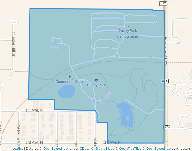 walking in Quarry Park map in KOOSTATAK
