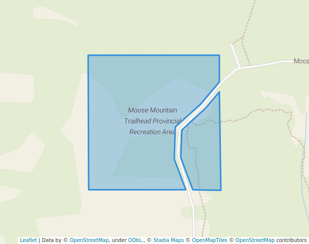 walking in Moose Mountain Trailhead Provincial Recreation Area map in Bragg Creek