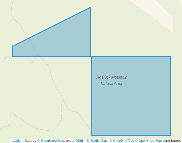 walking in Ole Buck Mountain Natural Area map in Morley