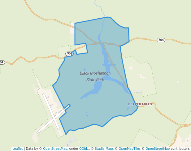 walking in Black Moshannon State Park map in Philipsburg