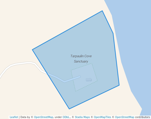 walking in Tarpaulin Cove Sanctuary map in Gosnold