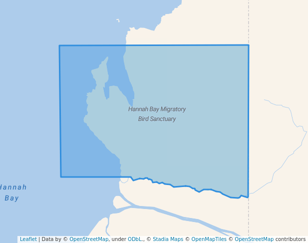 walking in Hannah Bay Migratory Bird Sanctuary map in Moose Factory