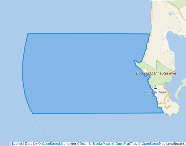 walking in Bodega Head State Marine Reserve map in Bodega Bay