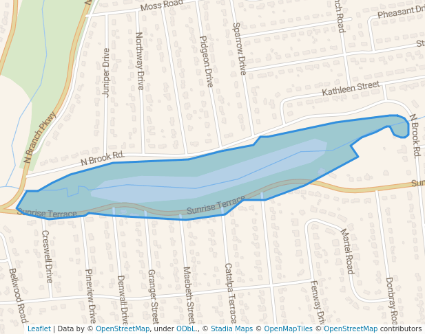 walking in North Branch Tributary Park map in Springfield