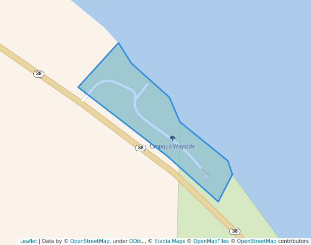 walking in Umpqua Wayside map in WIN BAY