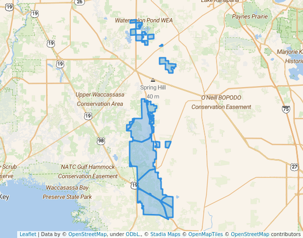 walking in Goethe State Forest map in Morriston