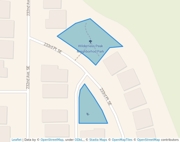 walking in Wilderness Peak Neighborhod Park map in Maple Valley