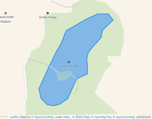 walking in University Lake map in Radley