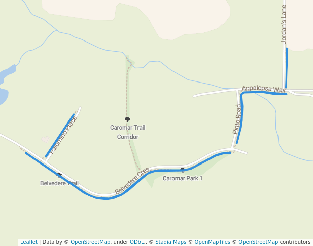 walking in Belvedere Trail map in Duncan