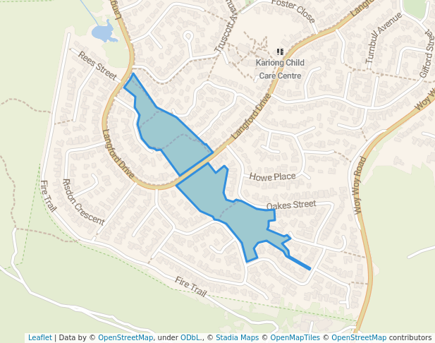 walking in Peppermint Park map in Calga