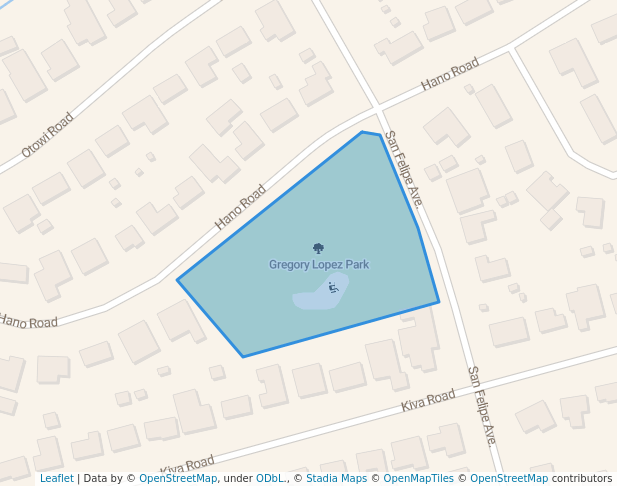 walking in Gregory Lopez Park map in Santa Fe