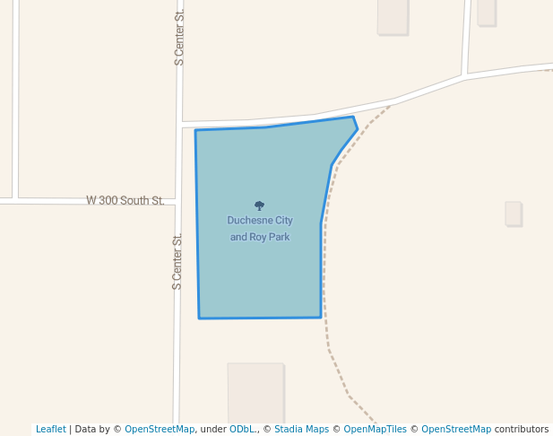 walking in Duchesne City and Roy Park map in Duchesne