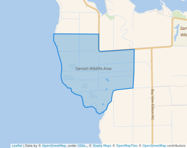 walking in Samish Wildlife Area map in Bow