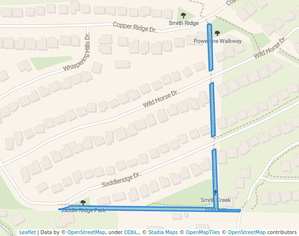 walking in Smith Creek Walkway map in West Kelowna