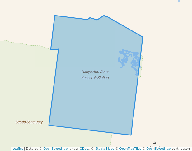 walking in Nanya Arid Zone Research Station map in Scotia