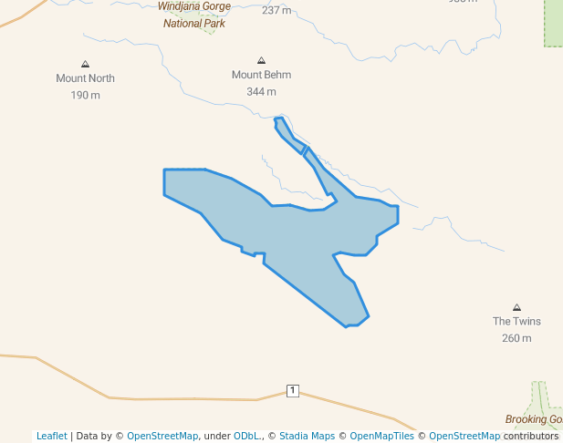 walking in Deconlian Reef Conservation Park map in Meda