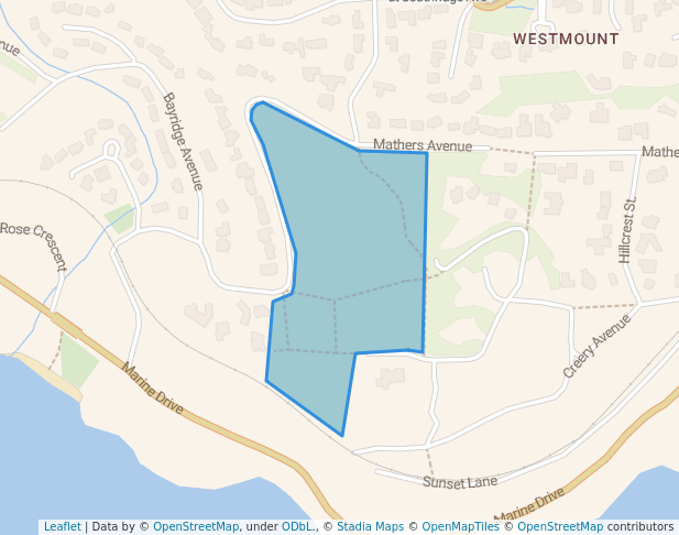 walking in McKechnie Park map in West Vancouver