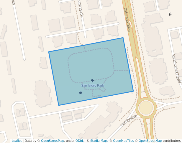 walking in San Isidro Park map in Santa Fe