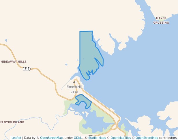 walking in John W Kyle State Park map in Sardis