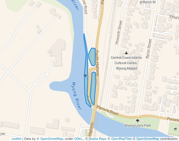 Centenary Park in Wyong | Map and Routes