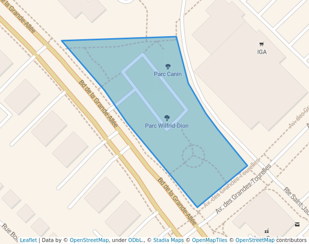 walking in Parc Wilfrid-Dion map in Oka