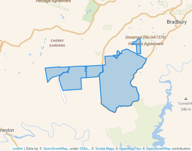 walking in Scott Creek Conservation Park map in Echunga