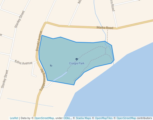 walking in Craigie Park map in Kiar