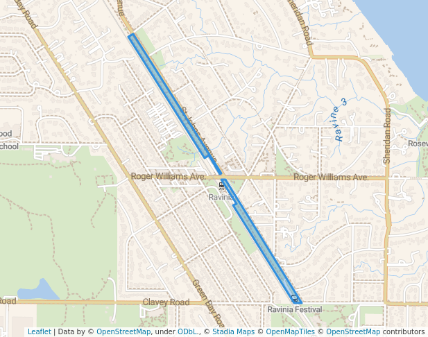 walking in Longview Park map in Highland Park