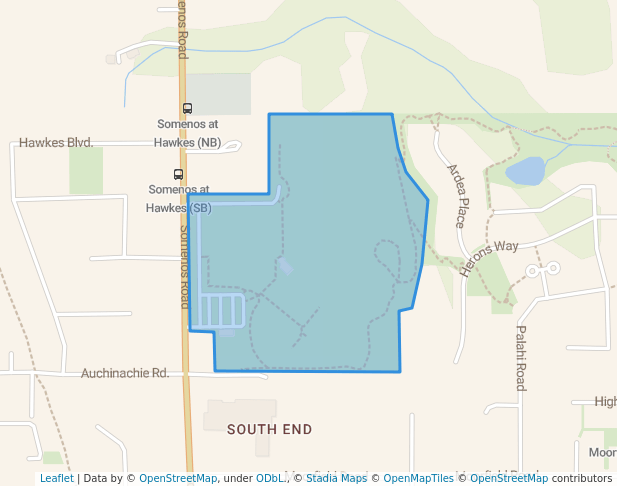 walking in Evans Park map in Duncan