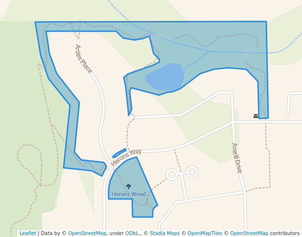 walking in Herons Wood map in Duncan