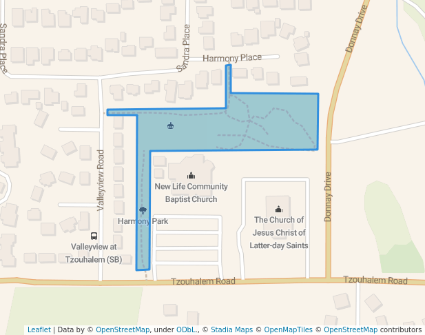 walking in Harmony Park map in Duncan